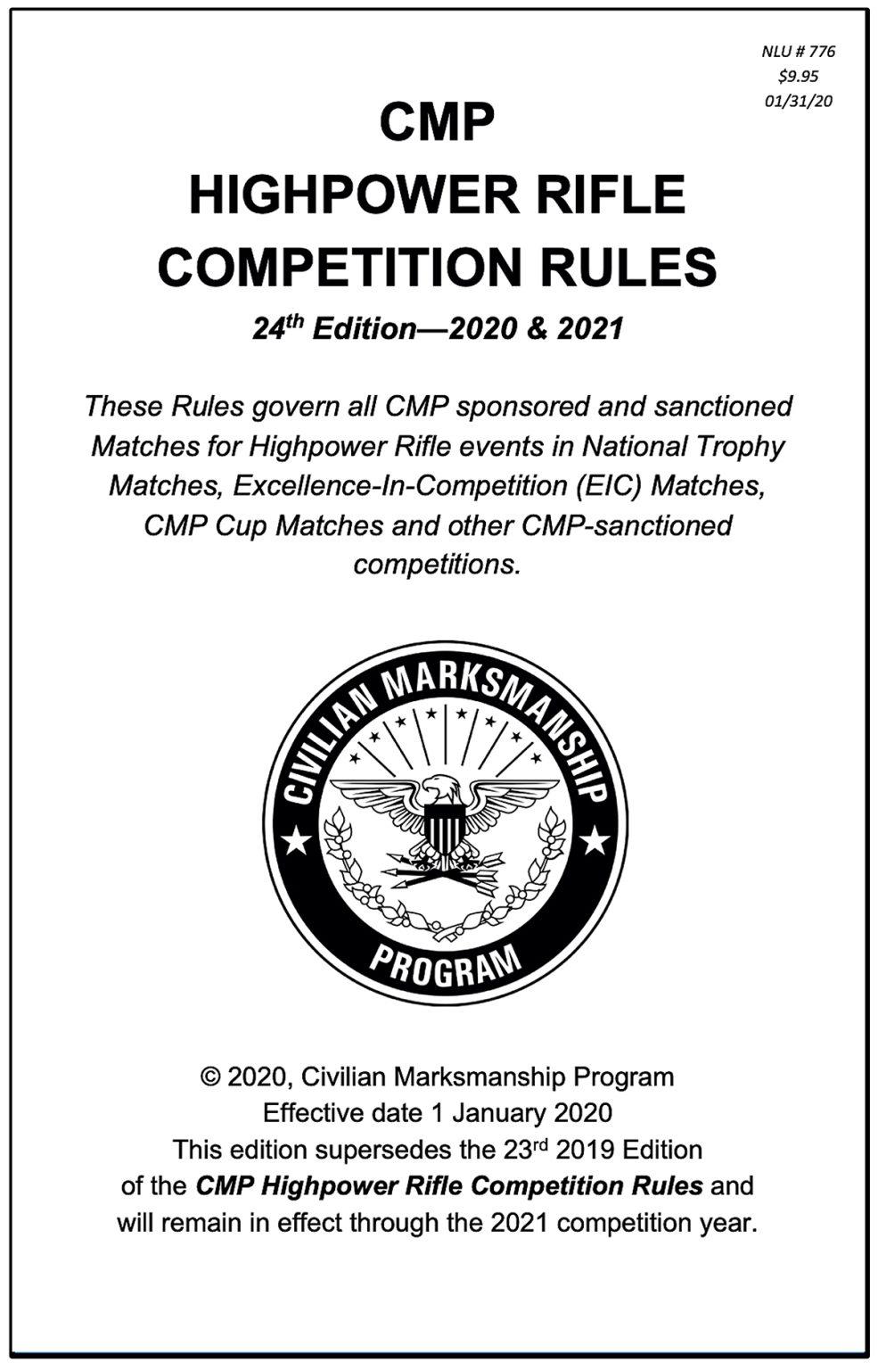 CMP Competition Rules for 20202021 Are Now Available Civilian