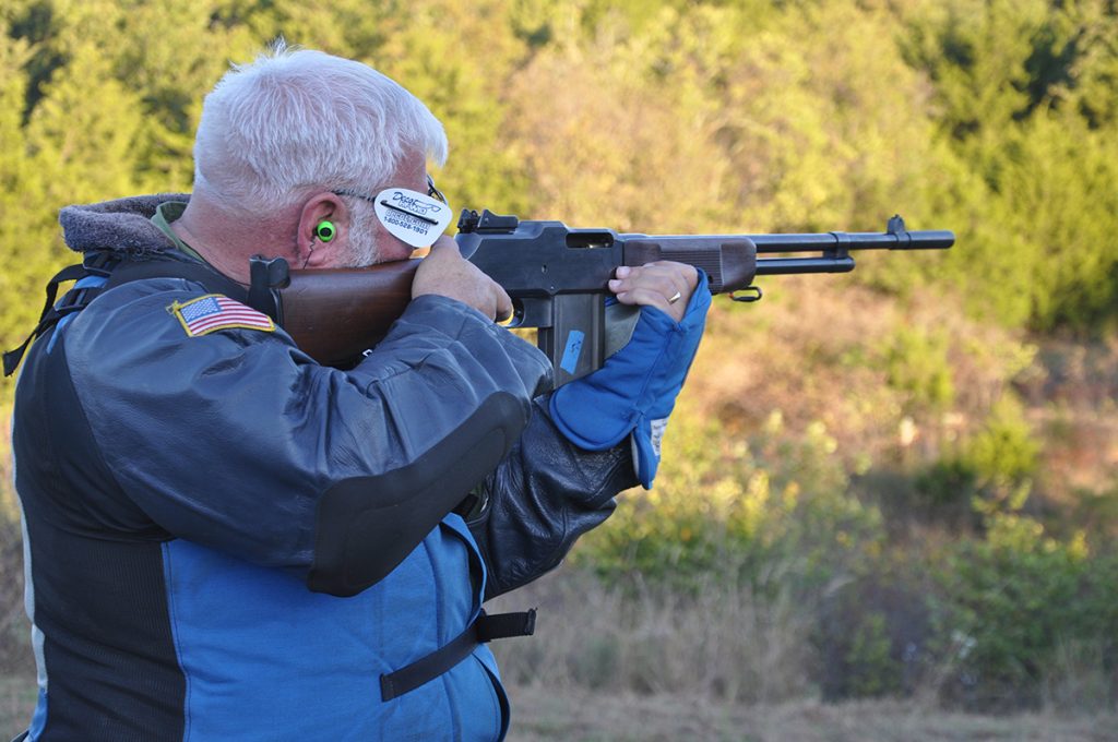 Jimmy Hamilton used a M1918 Browning Automatic Rifle on the firing line.