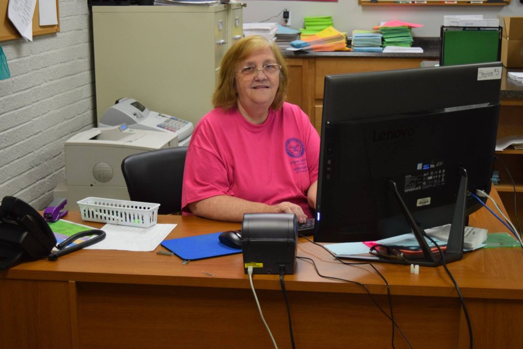 Employee at desk