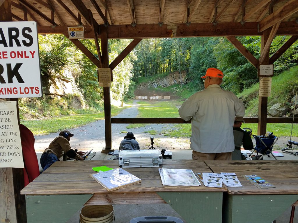 Easton Fish & Game rifle range showing downrange view