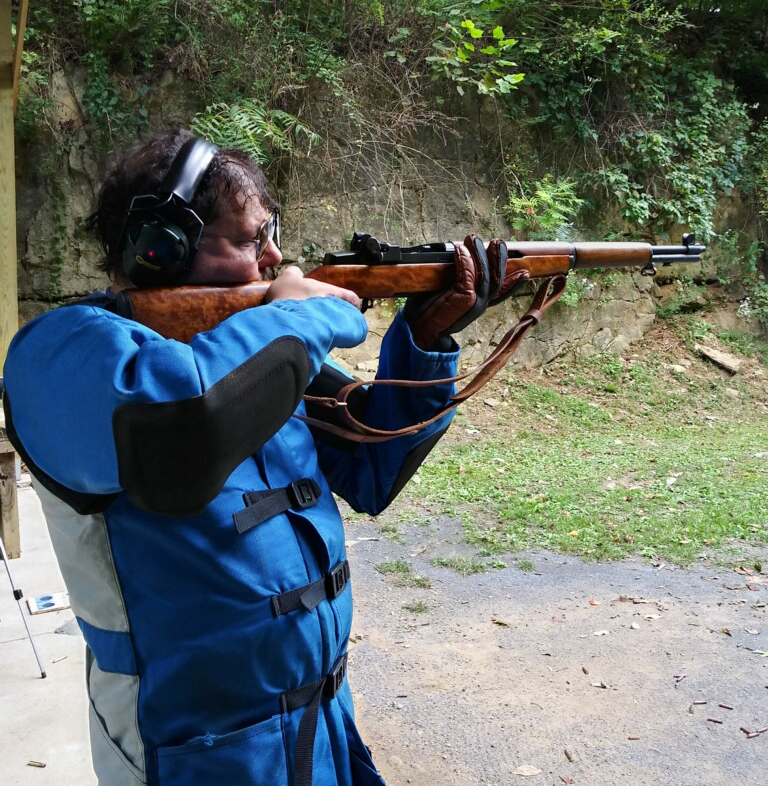 Harris Leavitt aiming rifle