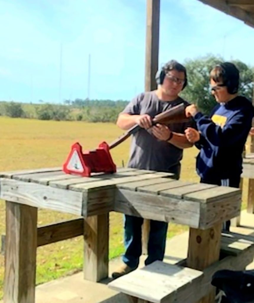 Boy scouts on the range.