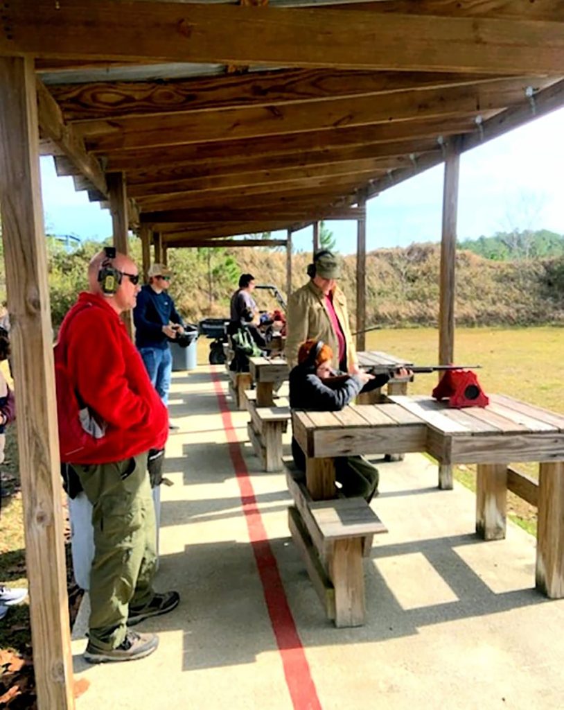 Boy scouts on the range.