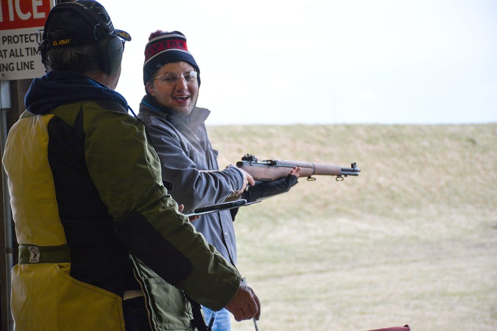 Competitor on firing line with M1 Garand rifle