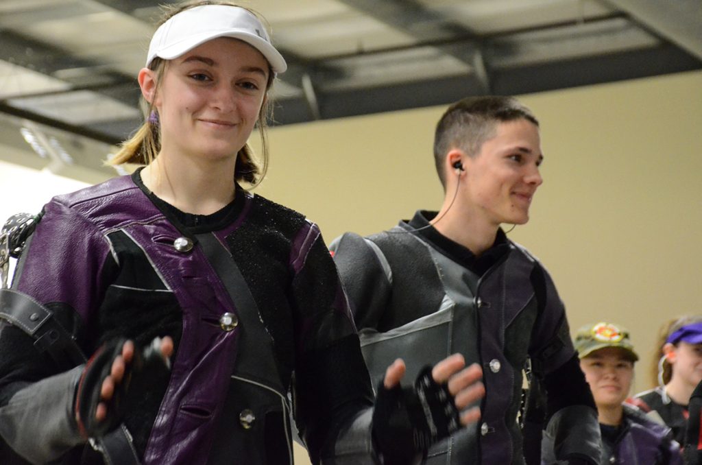 Caroline smiles prior to competing in the Finals