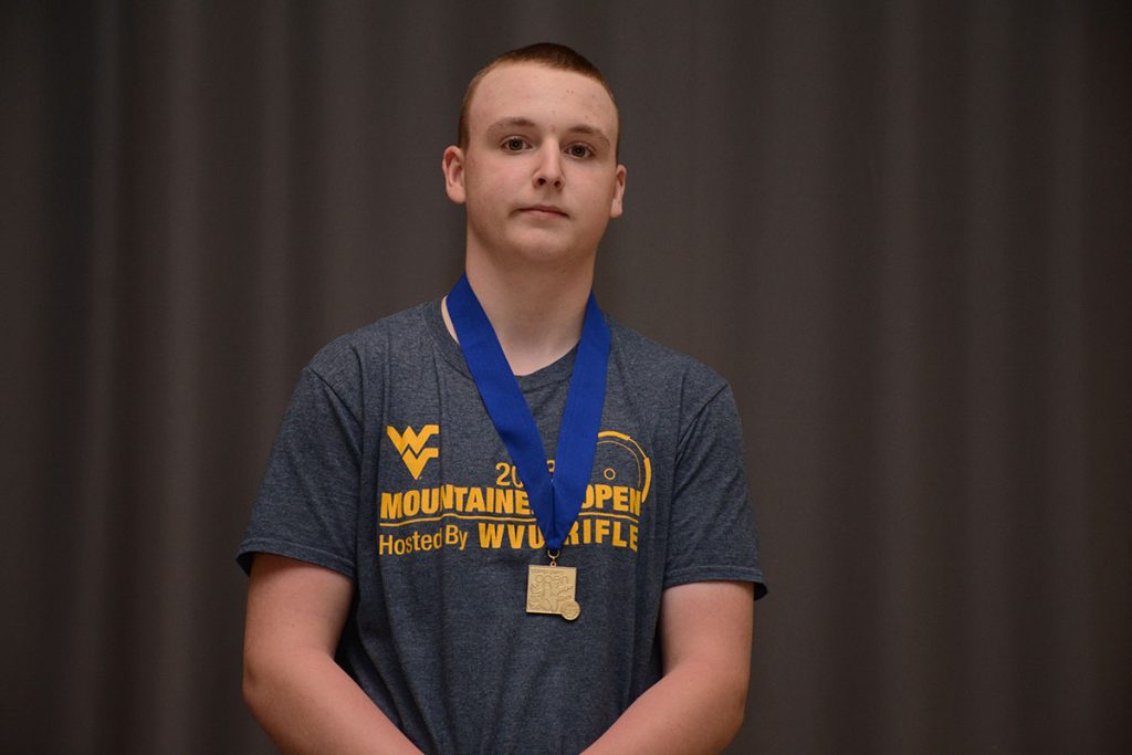 Hames earns the 60 shot junior rifle match medal