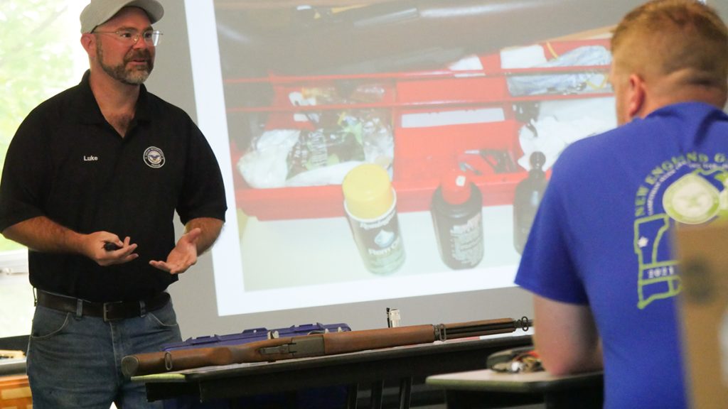 CMP Armorer teaching a class about M1 Maintenance