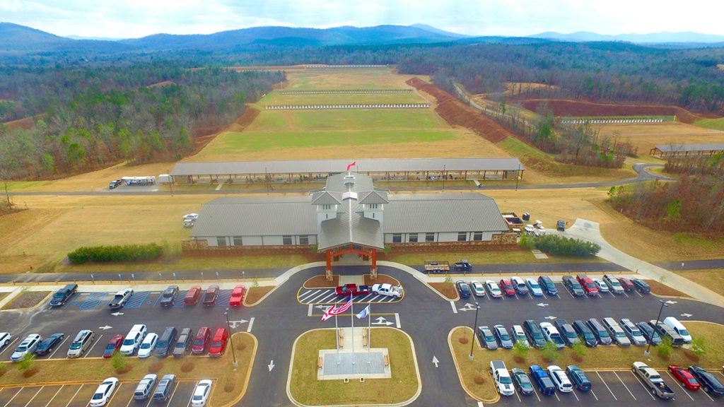 CMP Talladega aerial view of the Highpower Range and Clubhouse