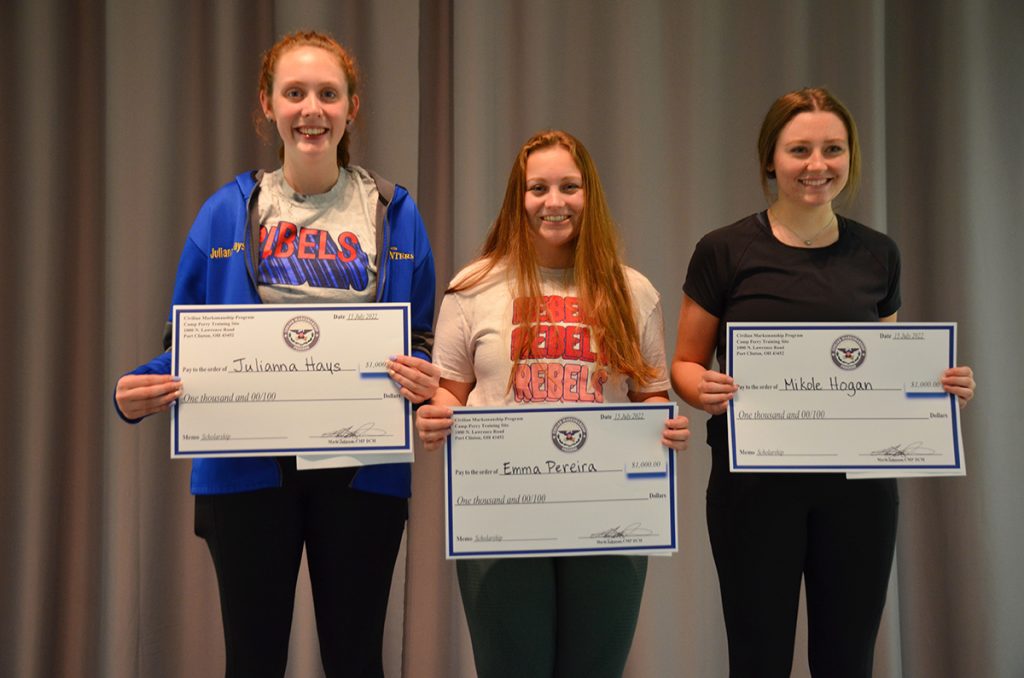 The three top seniors at the event earned a $1000 scholarship from the CMP.