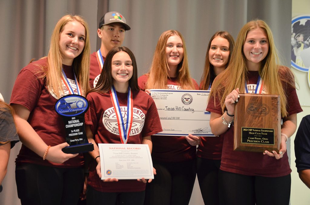 The team from Texas, Texas Hill Country Shooters, won the Precision Team event and set a new record.