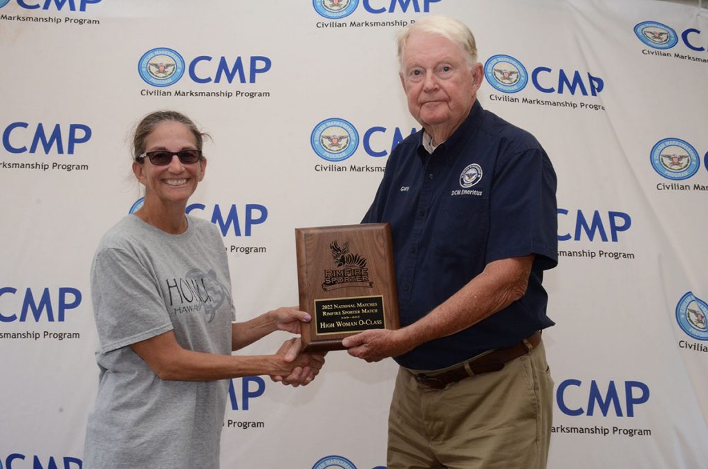 LTC Amy Tombley was the High Woman in the O-Class and was awarded an award plaque.