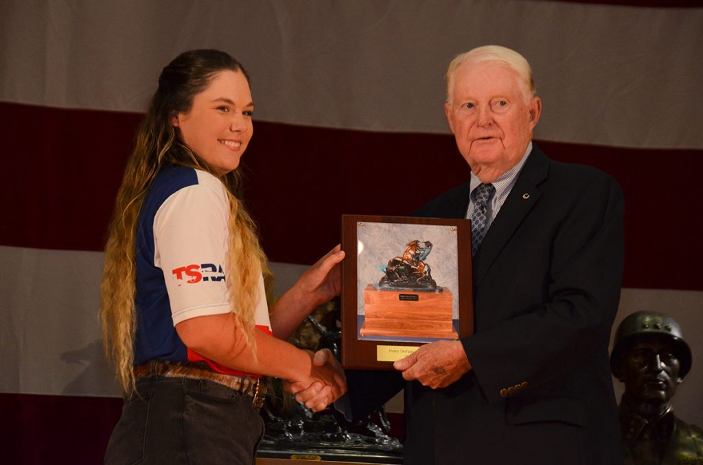 Charisma Owen claimed the G.P Perry DeFinao Trophy as the High Junior in the Junior NTI Pistol Match.