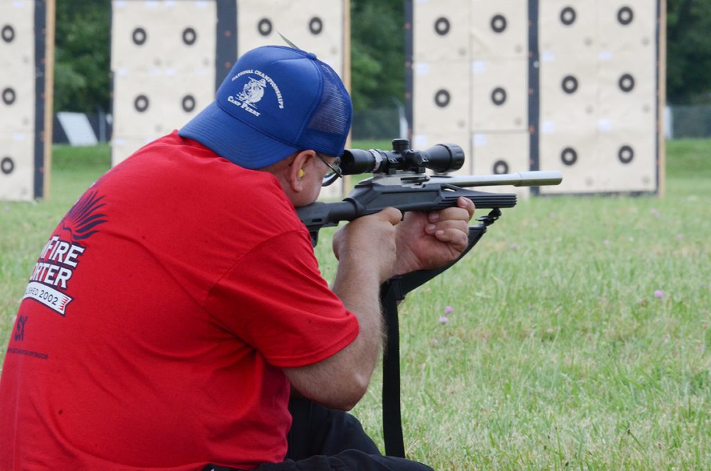 Rex competing during the rimfire sporter event.