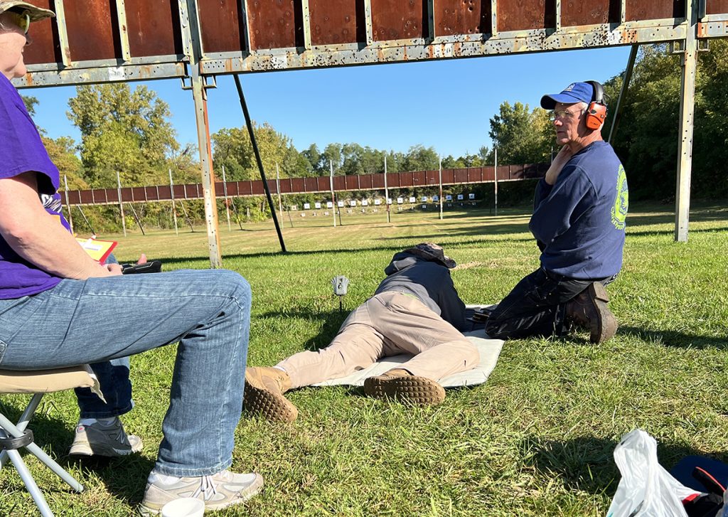 Competitors at the firing line during the Marksmanship 101 Course.