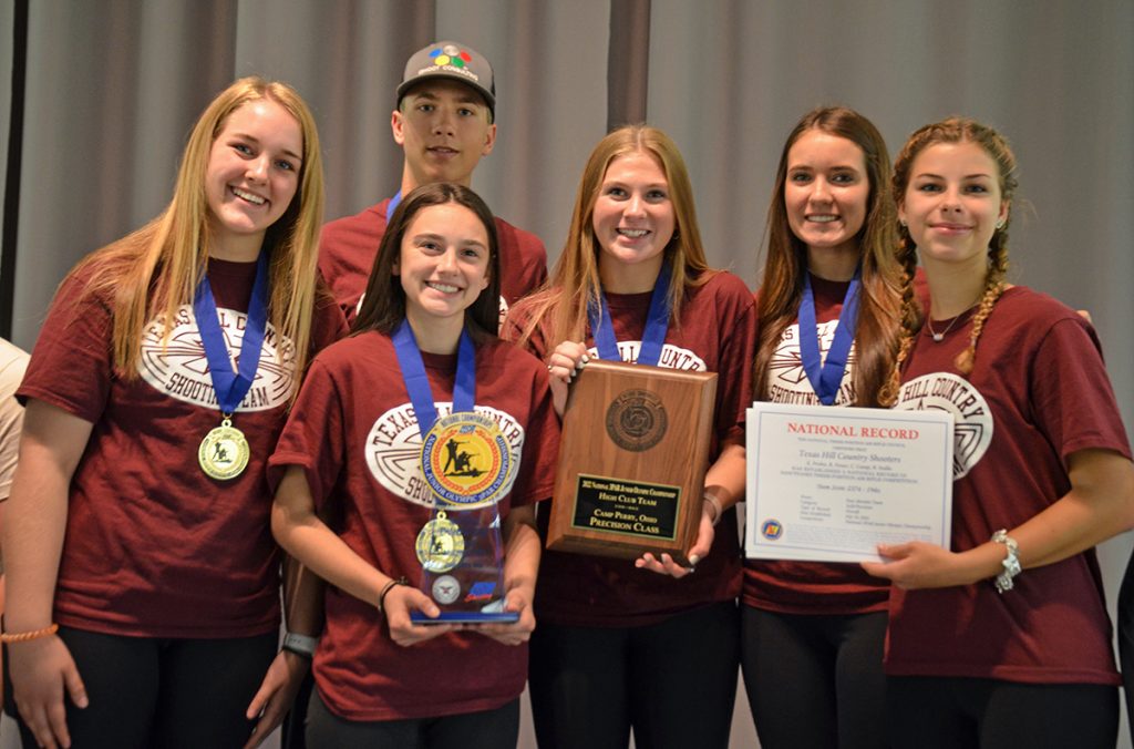 Texas Hill Country Shooting Team on the podium.