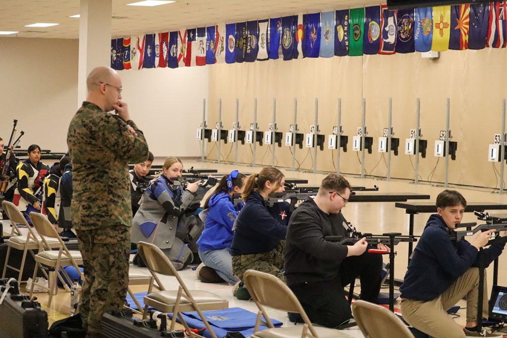JROTC oversees cadets on the firing line.