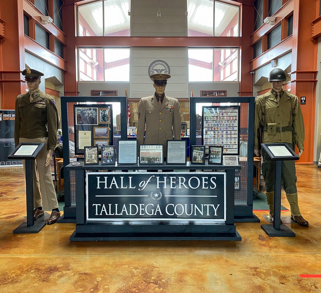 The display of memorabilia from local veterans.