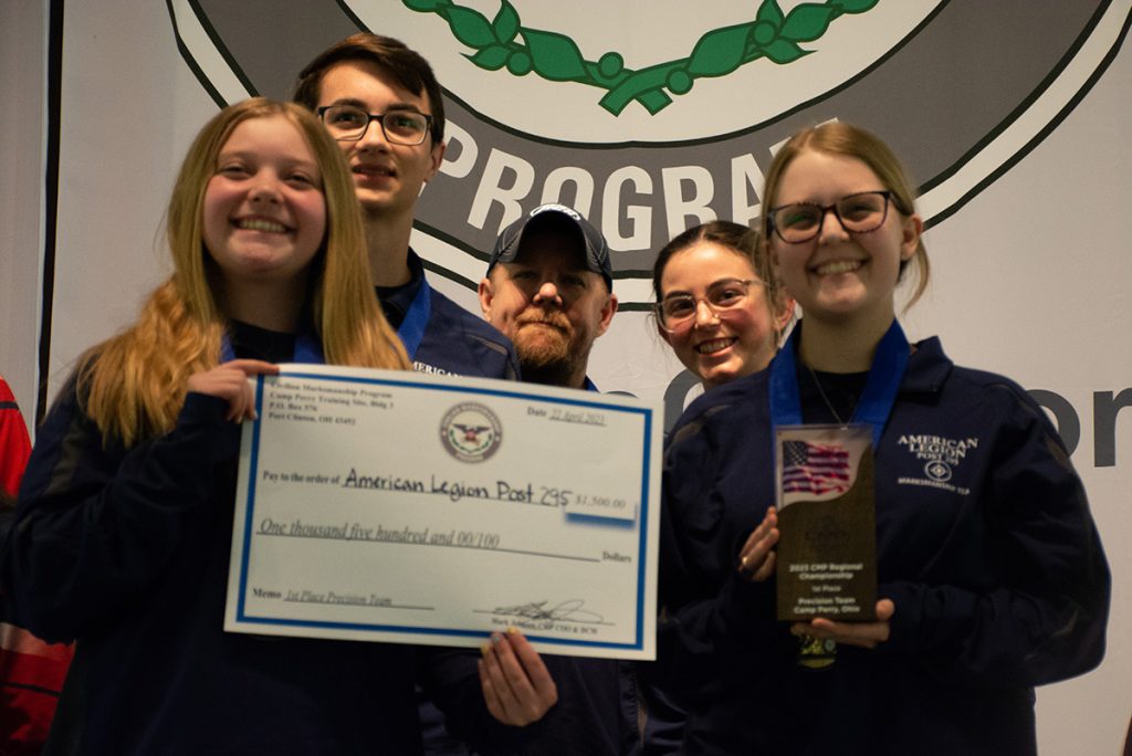 American Legion Post 295 with their awards as they were the top precision team.