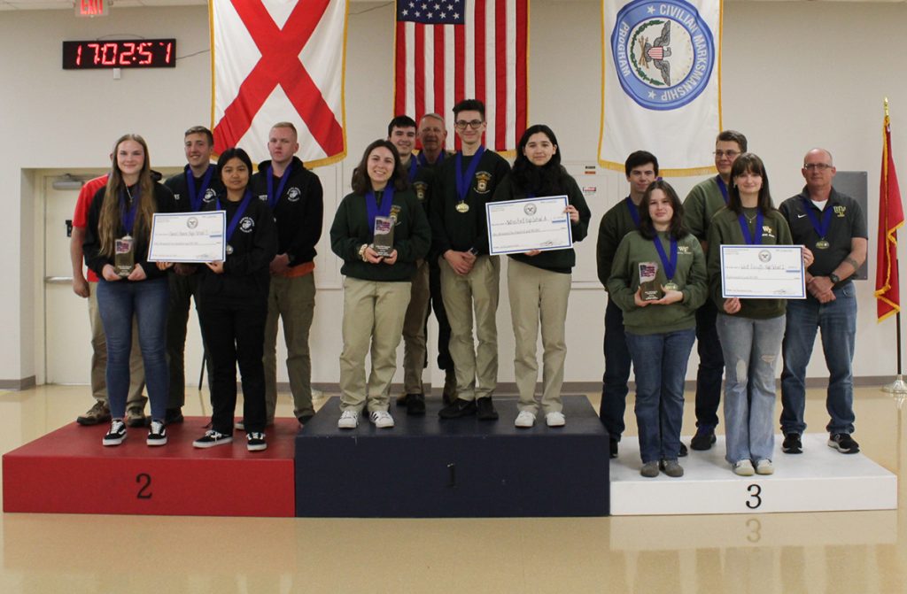 Top three sporter precision teams in Alabama on the podium.