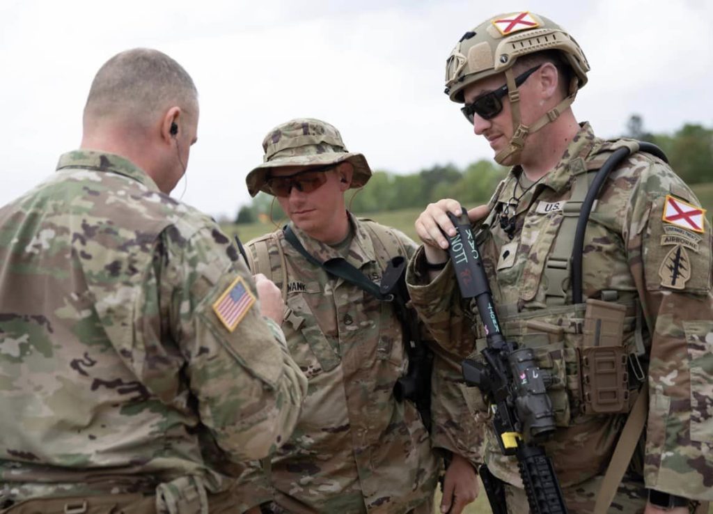 Chris on the range with the Army.