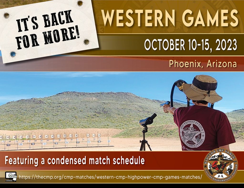 Pistol competitor firing at targets during the Western CMP Games Matches held at the Ben Avery Shooting Facility.