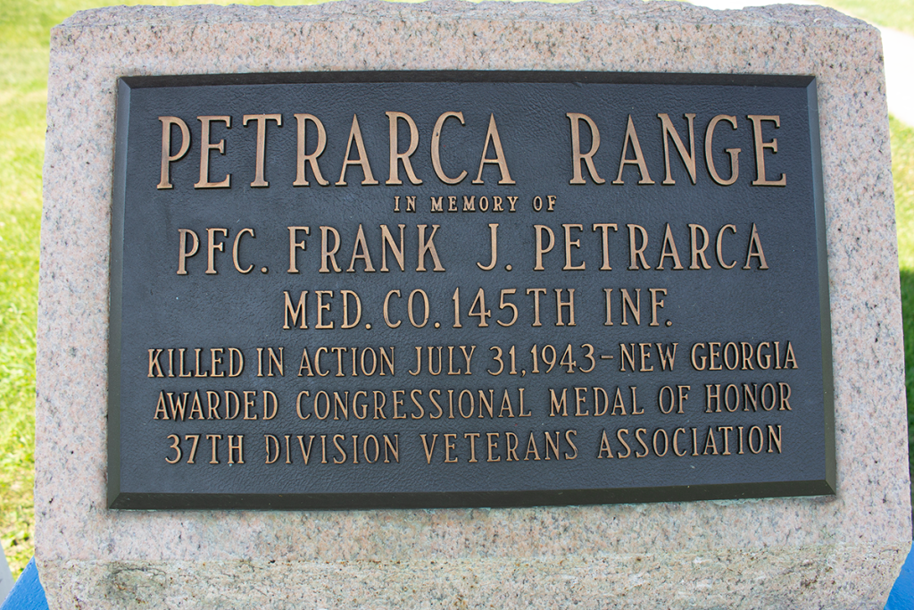 Petrarca Range plaque