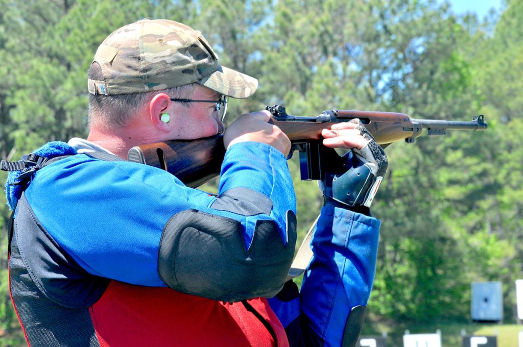 Brian shooting his M1 Carbine Rifle.