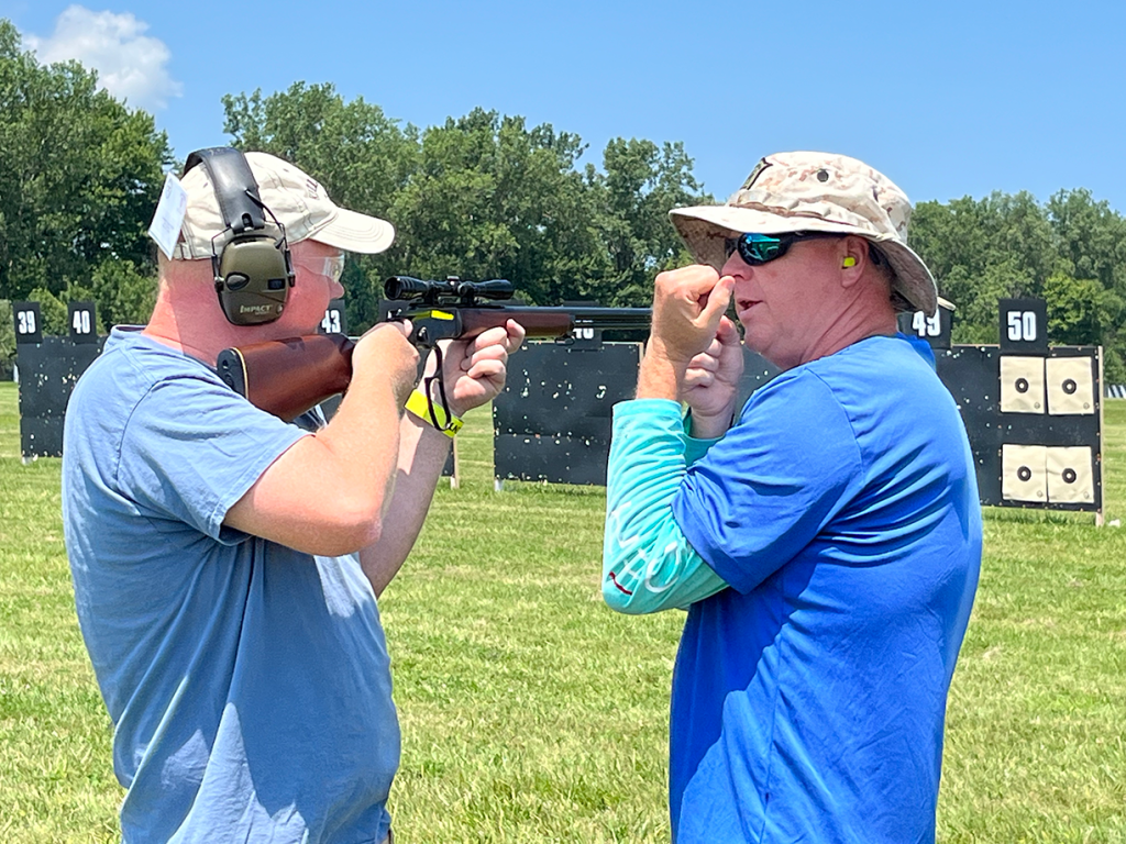 Rifle training on the range