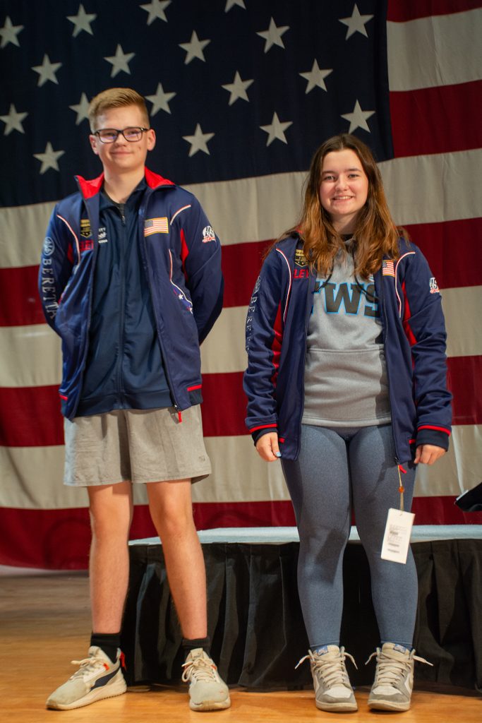 Makenzie and Jack with the National Jackets