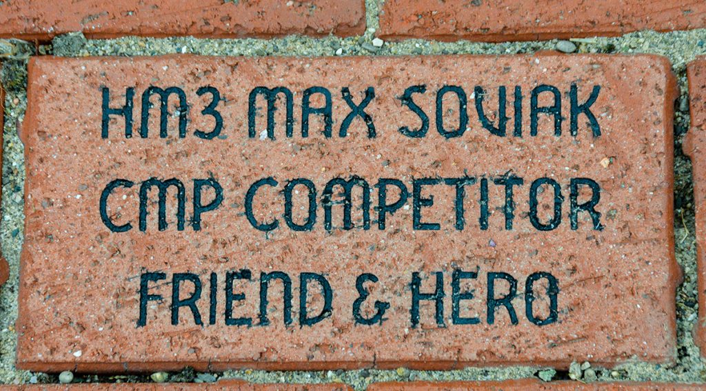 Brick at the Camp Perry Memorial Plaza honoring Max.