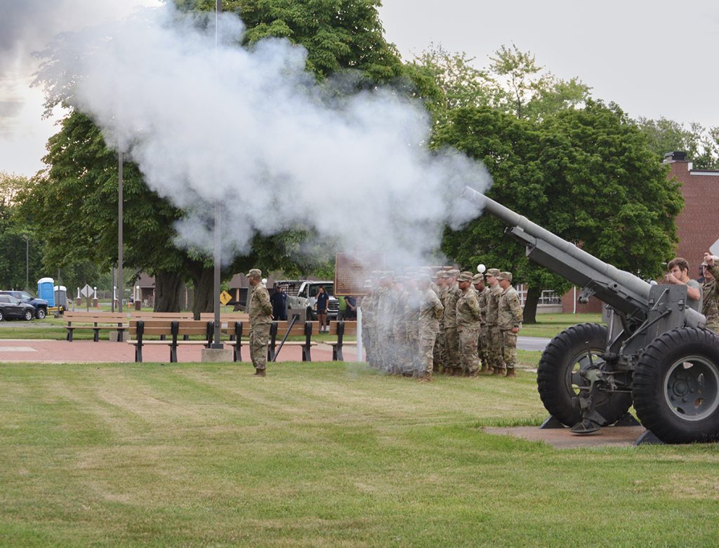Griffin fires the Cannon to start the day at Camp Perry.
