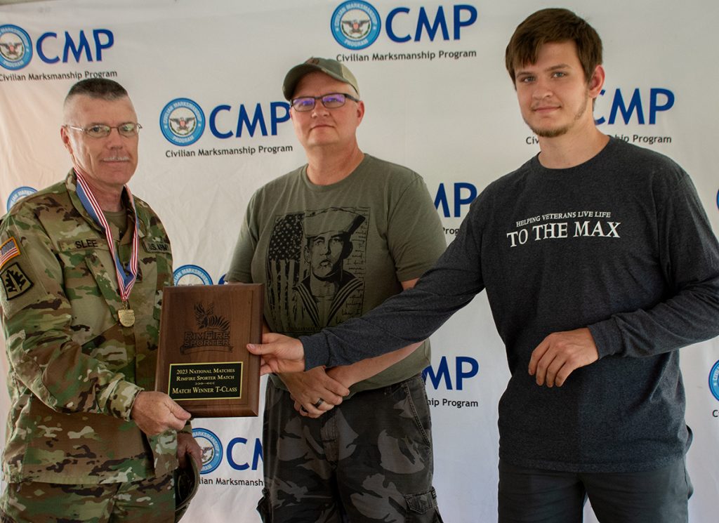 O- and T-Class winner, CSM Steven Slee, with award plaque.