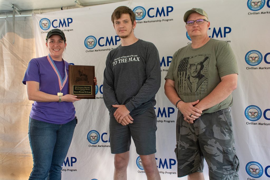 Rachel Jones, TU Class winner, with plaque.