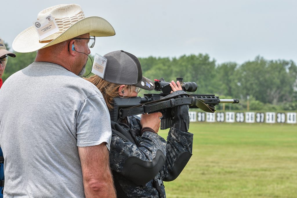 A junior from Texas taking a shot on Viale Range. Texas had seven teams participate in the match.