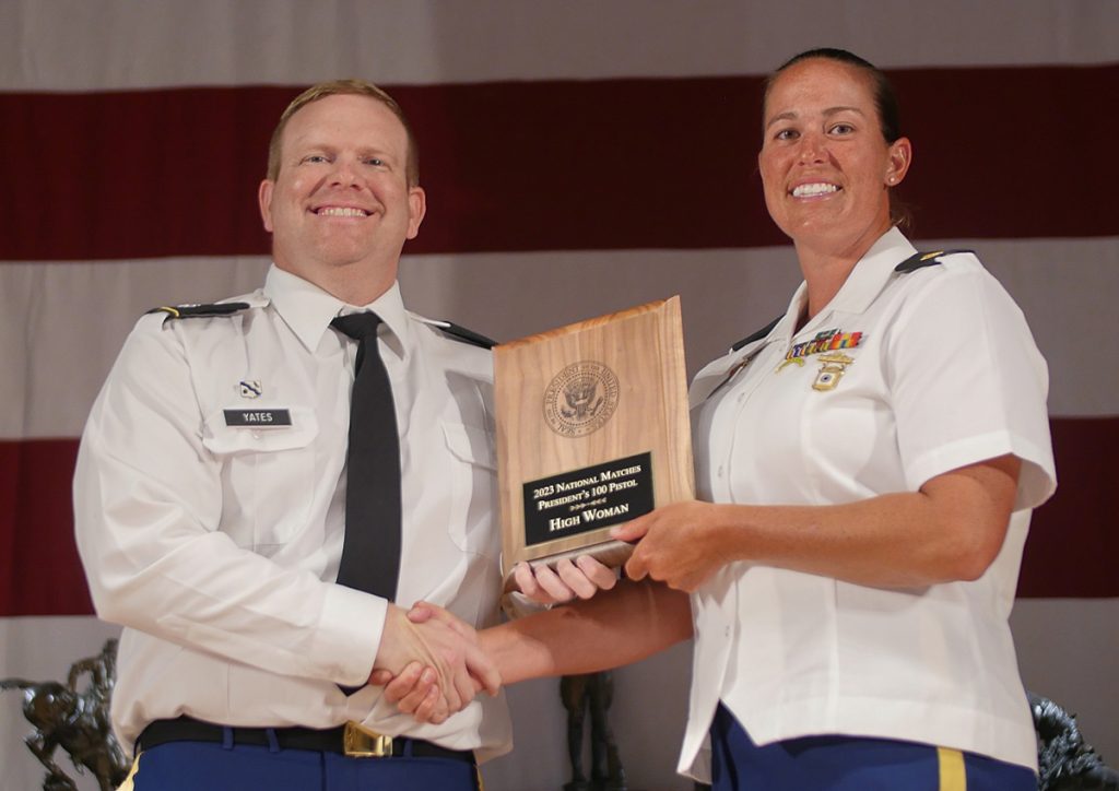 Sgt. 1st Class Amanda Elsenboss earned multiple high woman honors.