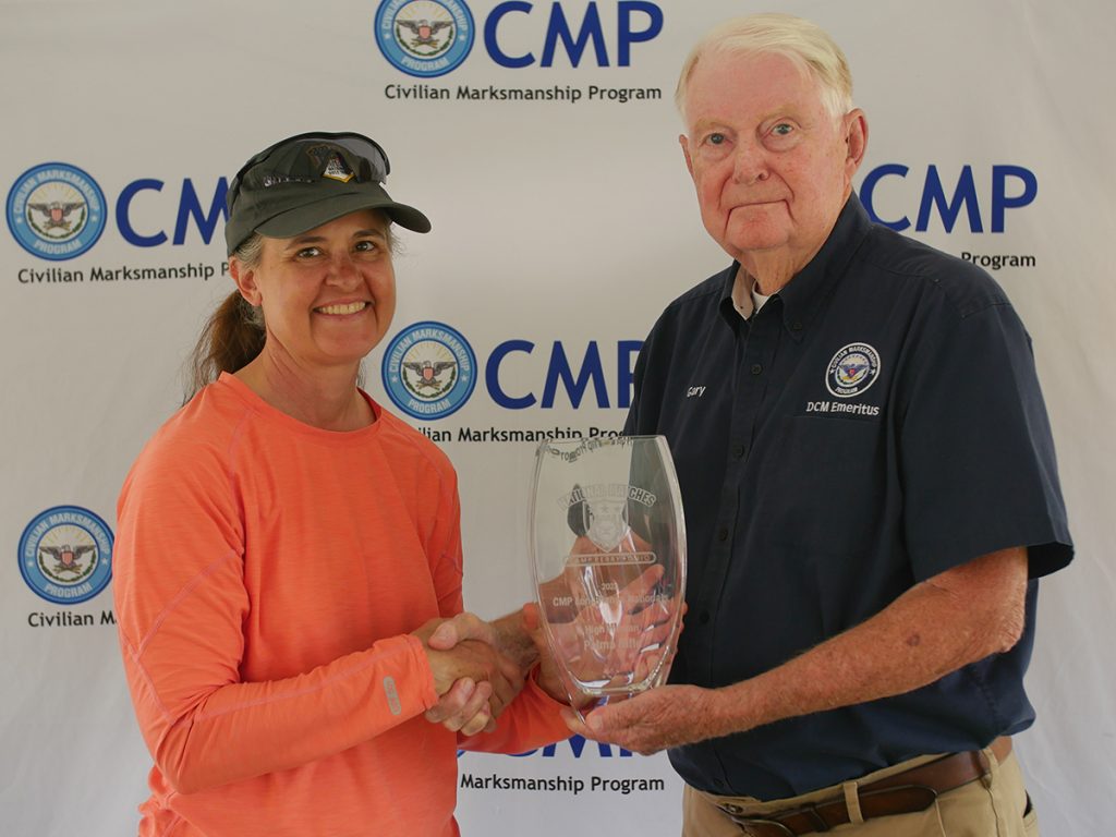 Yvonne Roberts with the High Woman award.