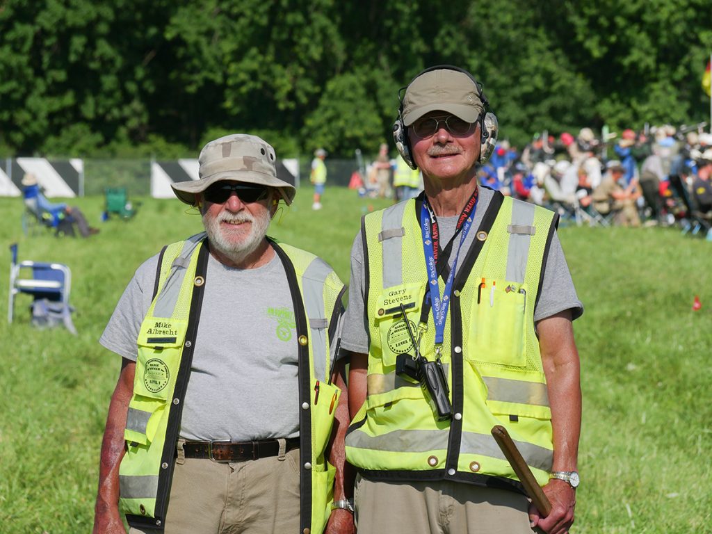 Gary Stevens and Mike Albracht pose for a photo at a match on Viale Range.