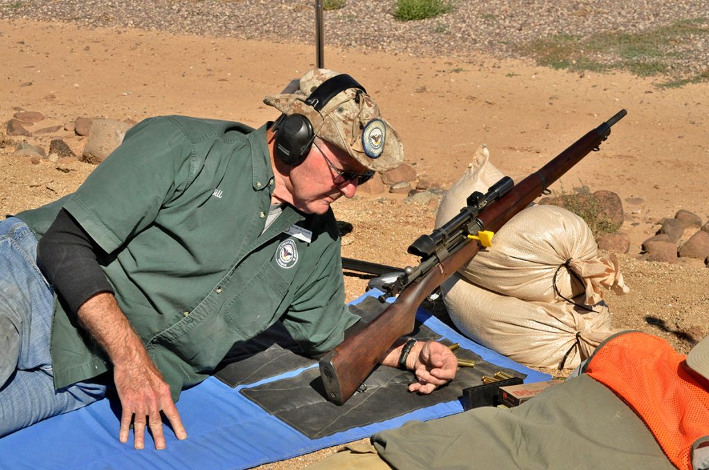 Willoughby enjoyed competing on the range with vintage rifles.