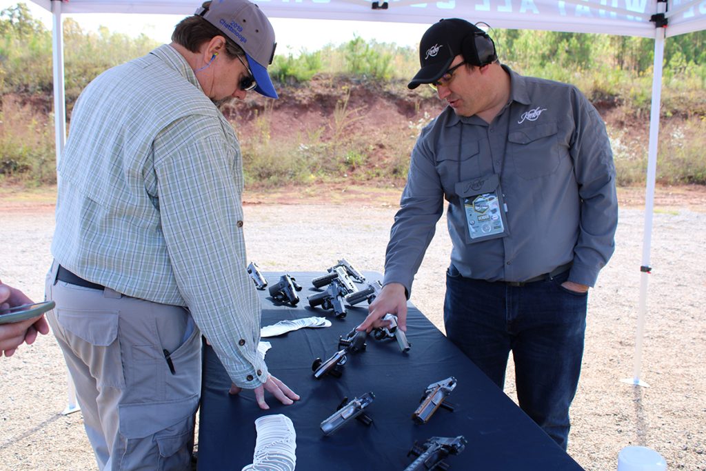 Kimber Manufacturing’s Everett Deger was on hand to introduce the company’s product line to consumers.