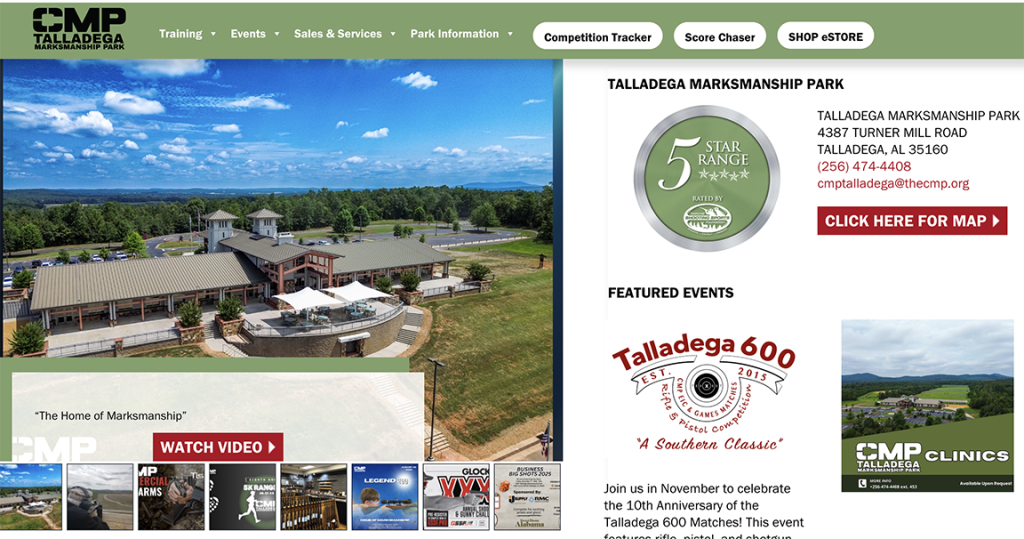 Talladega Website Home Page