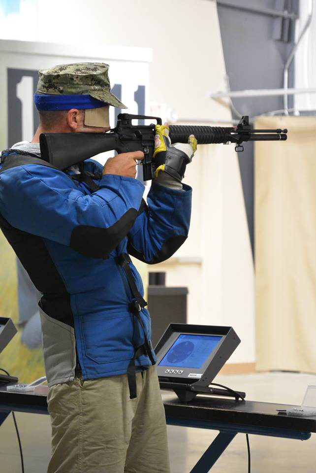 Competitors aim at 200 yard reduced SR targets for the rifle events, and use the ISSF Air Pistol targets for the pistol events.