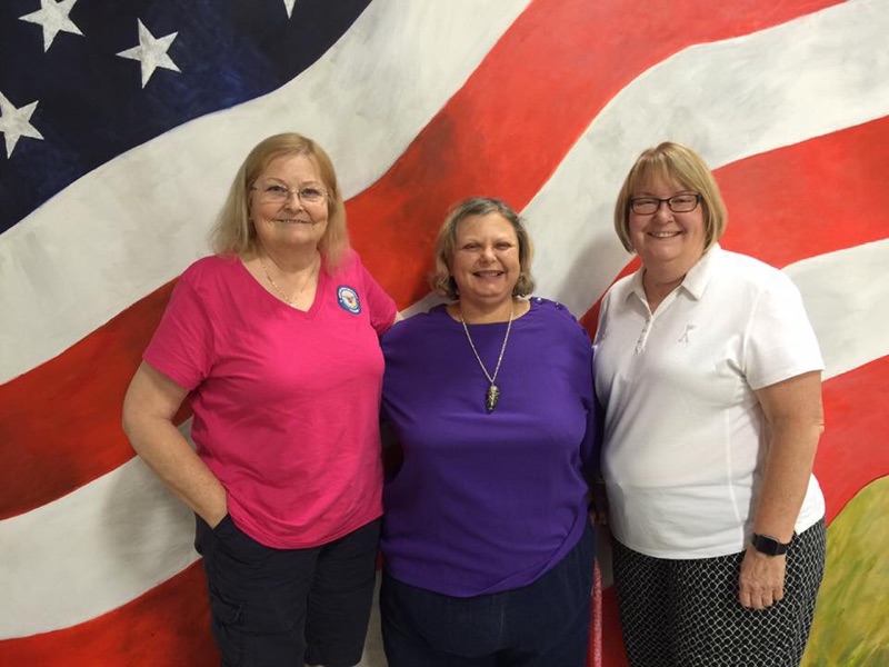 Joyce Edwards (left), Kathy Tribble (center) and Nora Gallagher (right) all competed and excelled during the 2016 National Match Air Rifle 30 Shot Bench competition.