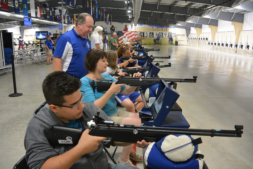 Several visitors fire in the bench position with support.