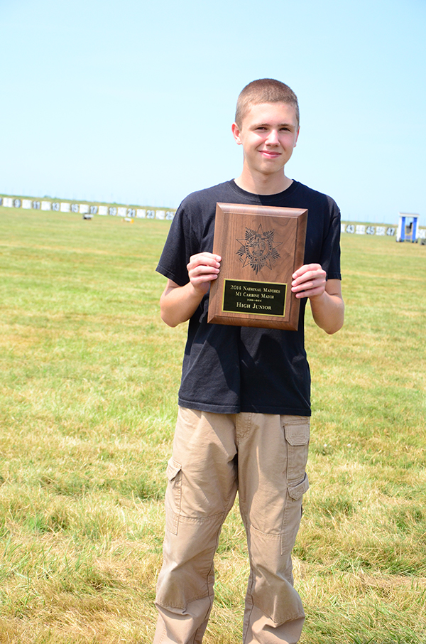 Ian Brown claimed the High Junior title in the Carbine Match, with a score of 360-7x.