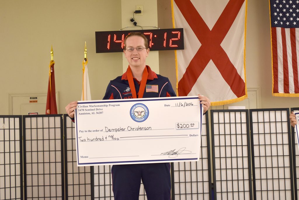 Dempster Christenson fired the overall score in the 60 Shot Rifle Match.