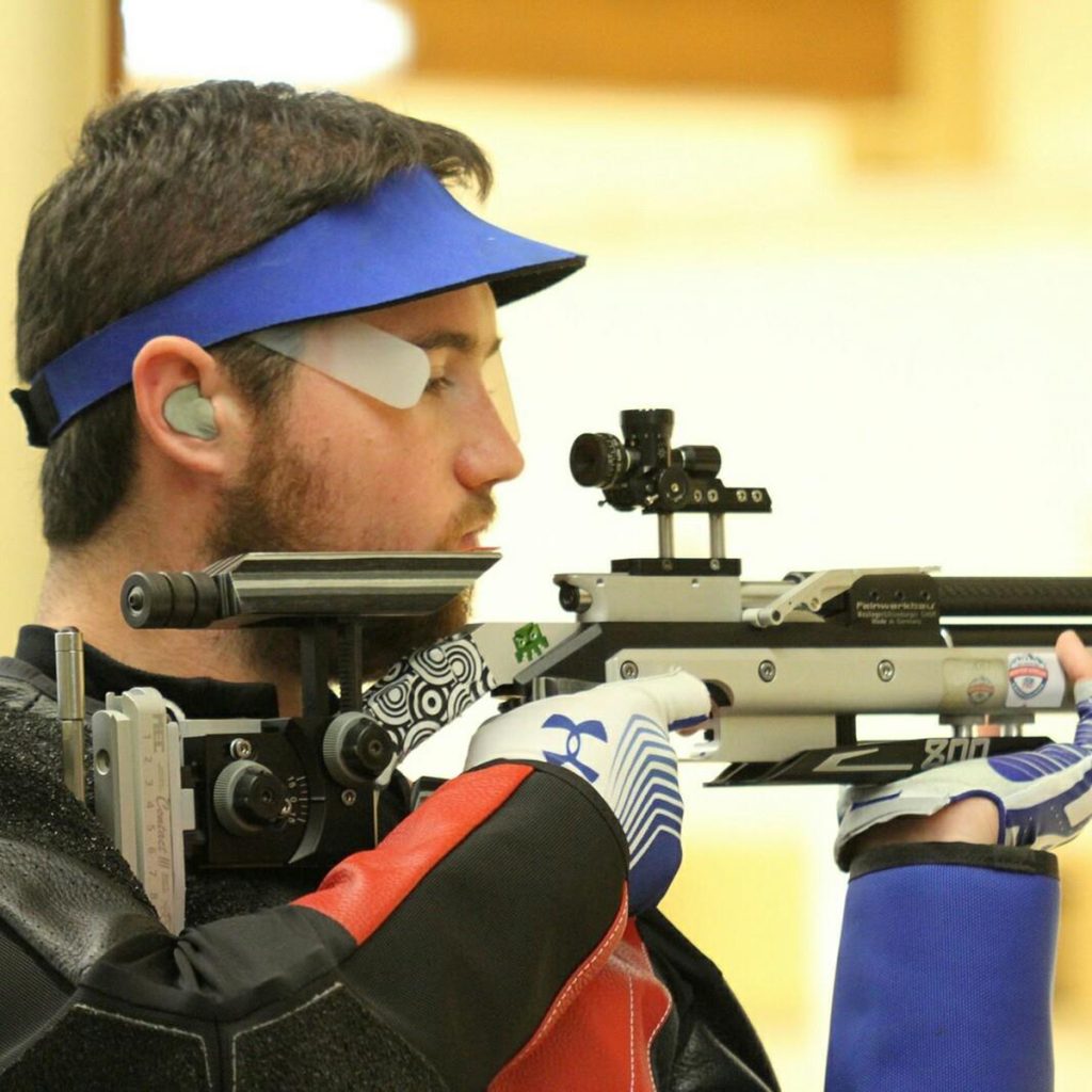 Chance Cover, CMP staff member and former CMP air rifle camp counselor, landed in first place during the 60 Shot rifle match.
