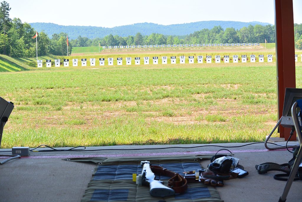 Competitors fire on Talladega’s KTS electronic targets on the 600-yard range. With these targets, competitors will be able to instantly see their scores – displayed on a monitor beside each individual on the firing line. 