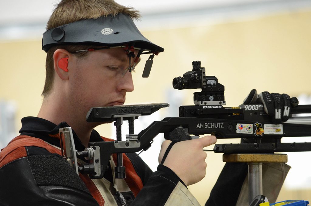 Dempster Christenson led overall in the 60 Shot Open Rifle match and also won the rifle Super Final.