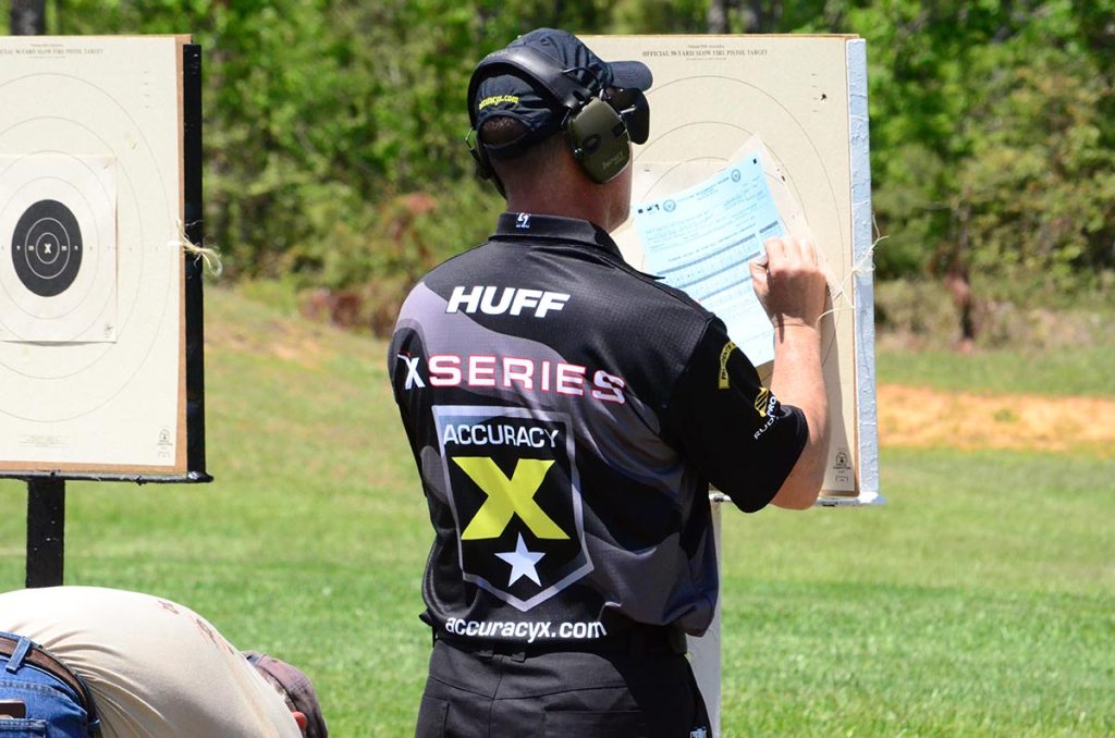 Huff took the gold in the 40 Shot Pistol competition and the EIC Service Pistol Match at the 2014 Eastern CMP Games, proving his excellence as a talented competitor. 