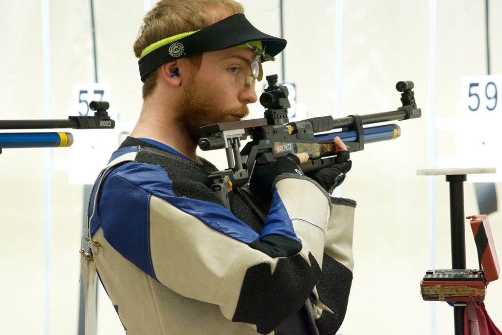 Elijah Ellis earned second place overall in the 60 Shot rifle match, just behind fellow CMP staff member Chance Cover.